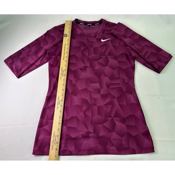 Nike Golf Women's Dri FIT Long Sleeve Athletic Shirt Magenta Geo Print‎ Size M - Picture 8 of 9